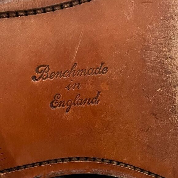 Sid Mashburn Wing Tip Brogue Shoes Size 11.5 Handmade in England Black Leather - Picture 9 of 10